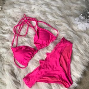 Hot pink bikini